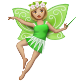 Woman Fairy: Medium-Light Skin Tone on WhatsApp