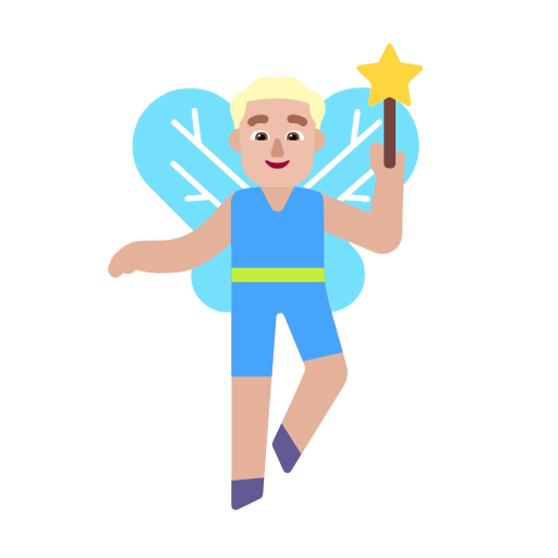 Man Fairy: Medium-Light Skin Tone on Microsoft Fluent