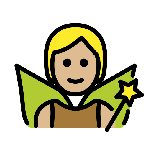 Fairy: Medium-Light Skin Tone on OpenMoji