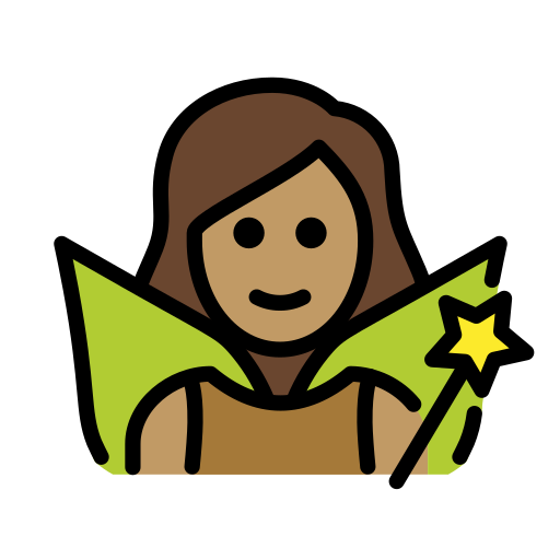 Woman Fairy: Medium Skin Tone on OpenMoji