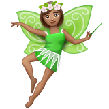 Woman Fairy: Medium Skin Tone on WhatsApp