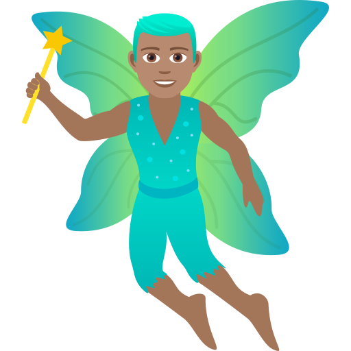 Man Fairy: Medium Skin Tone on JoyPixels