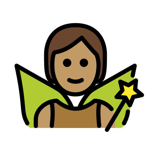 Fairy: Medium Skin Tone on OpenMoji
