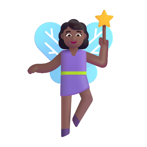 Woman Fairy: Medium-Dark Skin Tone on Microsoft 3D