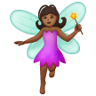 Woman Fairy: Medium-Dark Skin Tone on Samsung