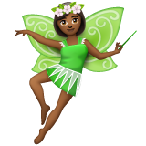 Woman Fairy: Medium-Dark Skin Tone on WhatsApp