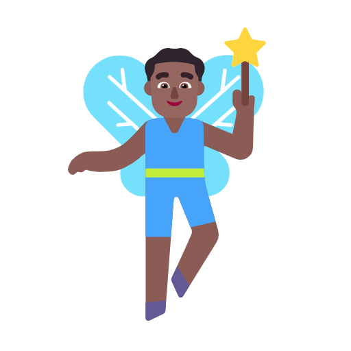 Man Fairy: Medium-Dark Skin Tone on Microsoft Fluent