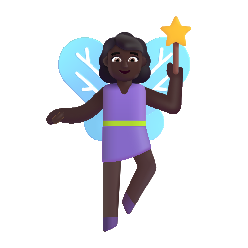 Woman Fairy: Dark Skin Tone on Microsoft 3D