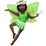 Woman Fairy: Dark Skin Tone on WhatsApp