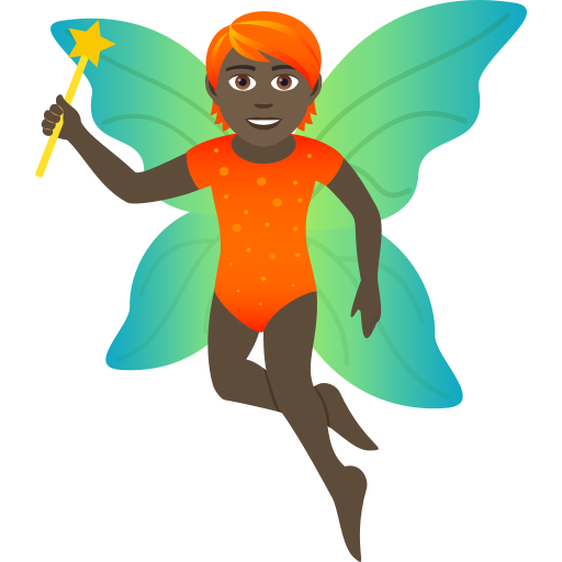 Fairy: Dark Skin Tone on JoyPixels