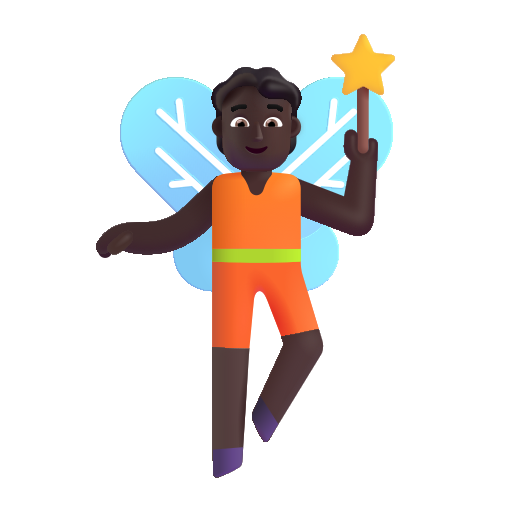Fairy: Dark Skin Tone on Microsoft 3D