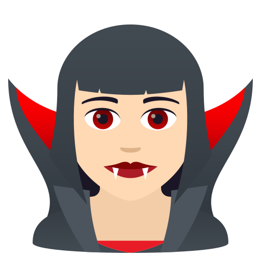 Woman Vampire: Light Skin Tone on JoyPixels