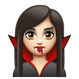 Woman Vampire: Light Skin Tone on WhatsApp