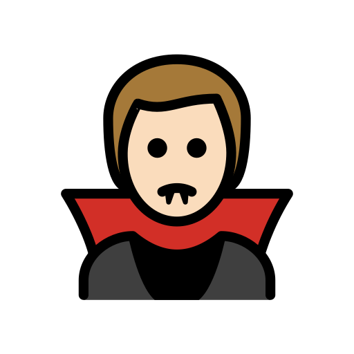 Man Vampire: Light Skin Tone on OpenMoji