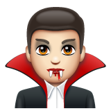 Man Vampire: Light Skin Tone on WhatsApp