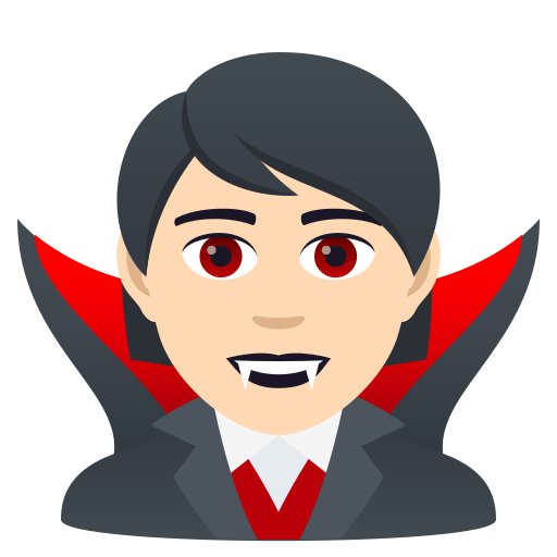 Vampire: Light Skin Tone on JoyPixels