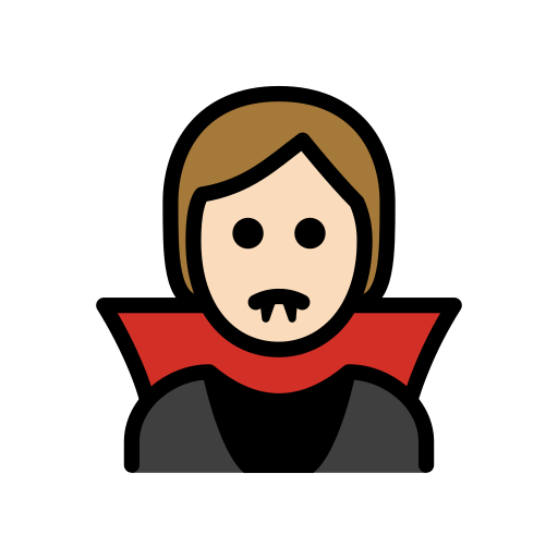 Vampire: Light Skin Tone on OpenMoji