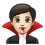Vampire: Light Skin Tone on WhatsApp
