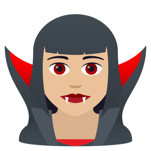 Woman Vampire: Medium-Light Skin Tone on JoyPixels