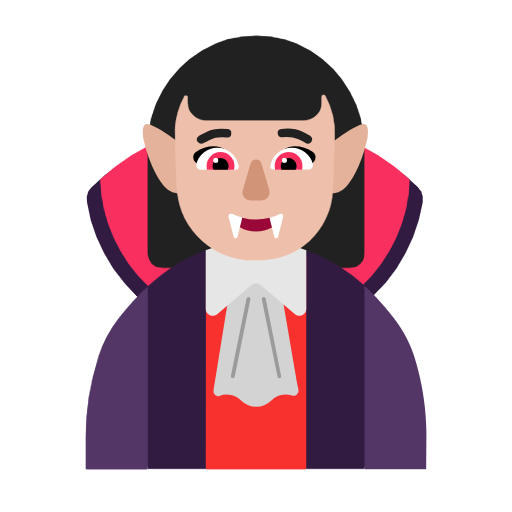 Woman Vampire: Medium-Light Skin Tone on Microsoft Fluent