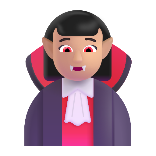 Woman Vampire: Medium-Light Skin Tone on Microsoft 3D