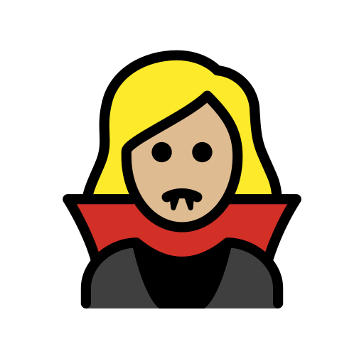 Woman Vampire: Medium-Light Skin Tone on OpenMoji