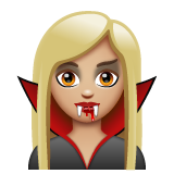 Woman Vampire: Medium-Light Skin Tone on WhatsApp