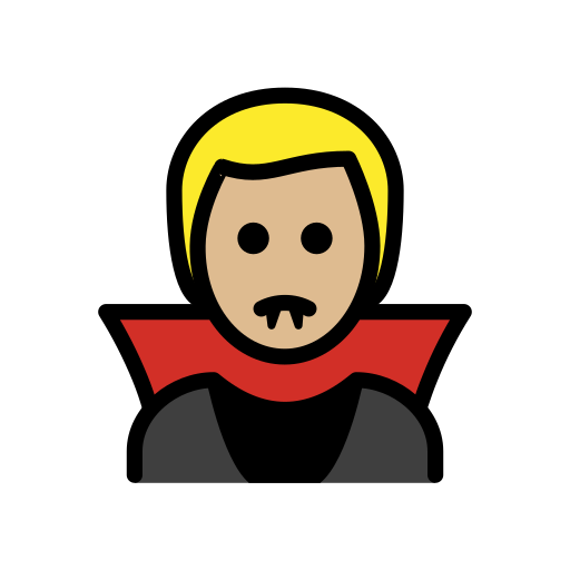 Man Vampire: Medium-Light Skin Tone on OpenMoji