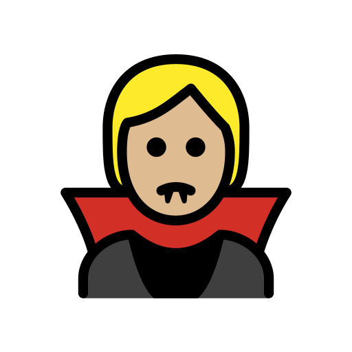 Vampire: Medium-Light Skin Tone on OpenMoji