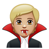 Vampire: Medium-Light Skin Tone on WhatsApp