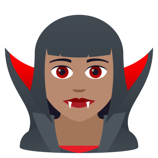 Woman Vampire: Medium Skin Tone on JoyPixels