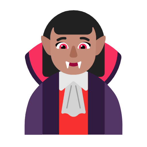 Woman Vampire: Medium Skin Tone on Microsoft Fluent