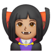 Woman Vampire: Medium Skin Tone on Samsung