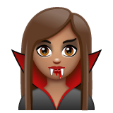 Woman Vampire: Medium Skin Tone on WhatsApp