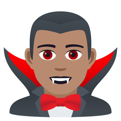 Man Vampire: Medium Skin Tone on JoyPixels