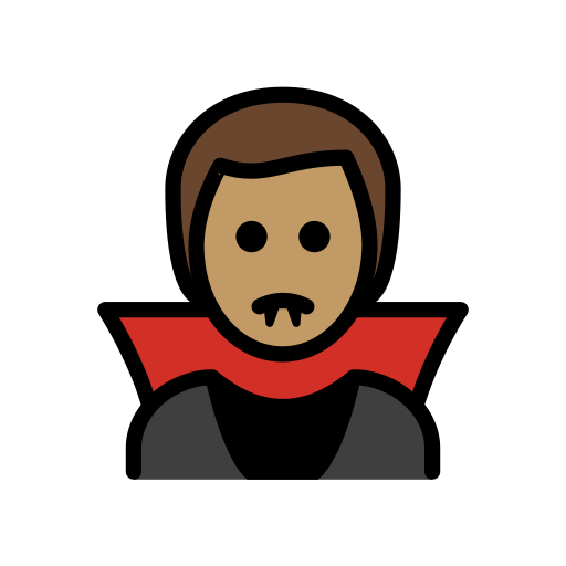 Man Vampire: Medium Skin Tone on OpenMoji