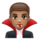 Man Vampire: Medium Skin Tone on WhatsApp