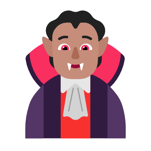 Vampire: Medium Skin Tone on Microsoft Fluent