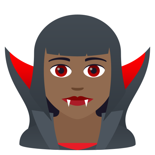 Woman Vampire: Medium-Dark Skin Tone on JoyPixels