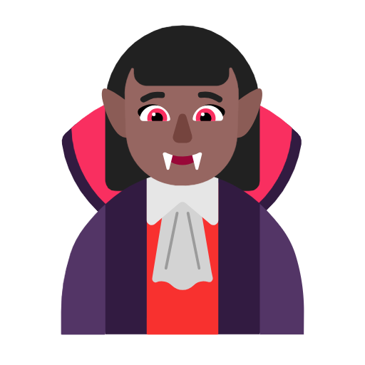 Woman Vampire: Medium-Dark Skin Tone on Microsoft Fluent