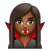 Woman Vampire: Medium-Dark Skin Tone on WhatsApp