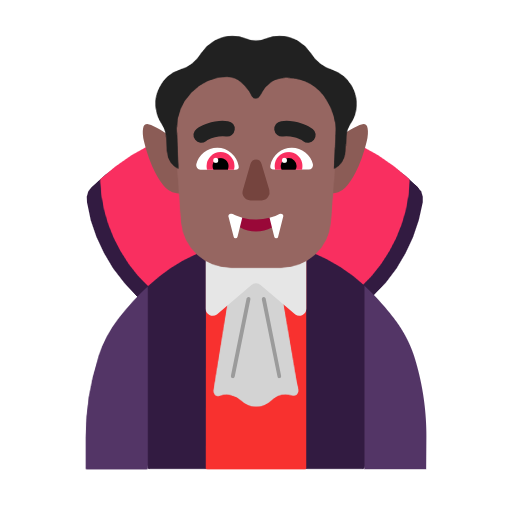 Man Vampire: Medium-Dark Skin Tone on Microsoft Fluent