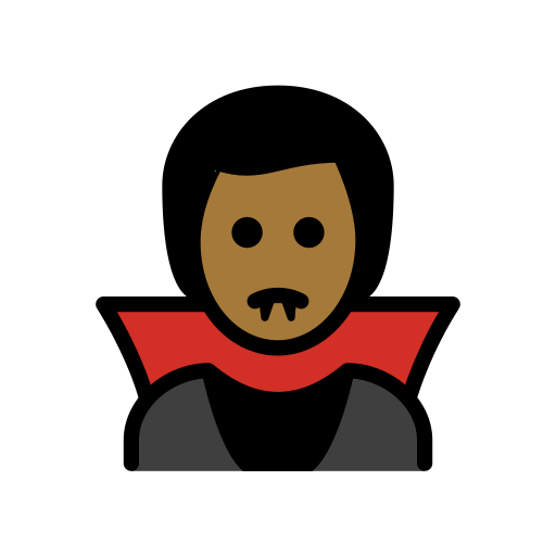 Man Vampire: Medium-Dark Skin Tone on OpenMoji