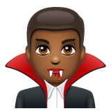 Man Vampire: Medium-Dark Skin Tone on WhatsApp