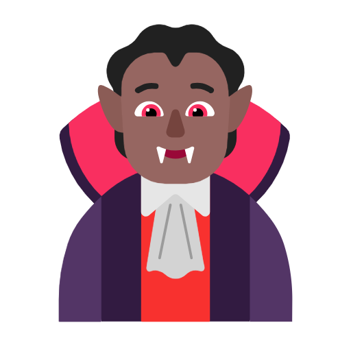 Vampire: Medium-Dark Skin Tone on Microsoft Fluent