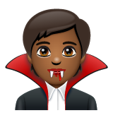 Vampire: Medium-Dark Skin Tone on WhatsApp