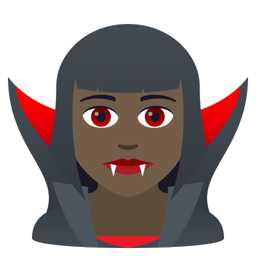 Woman Vampire: Dark Skin Tone on JoyPixels