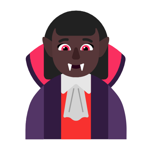 Woman Vampire: Dark Skin Tone on Microsoft Fluent