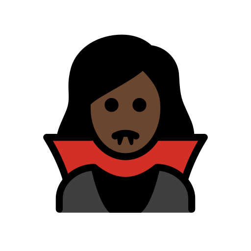 Woman Vampire: Dark Skin Tone on OpenMoji