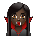 Woman Vampire: Dark Skin Tone on WhatsApp